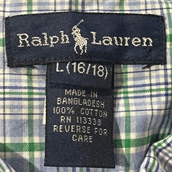 Polo Ralph Lauren Checkered New Boys Kids Youth Preppy Short Sleeve Shirt - Picture 5 of 5